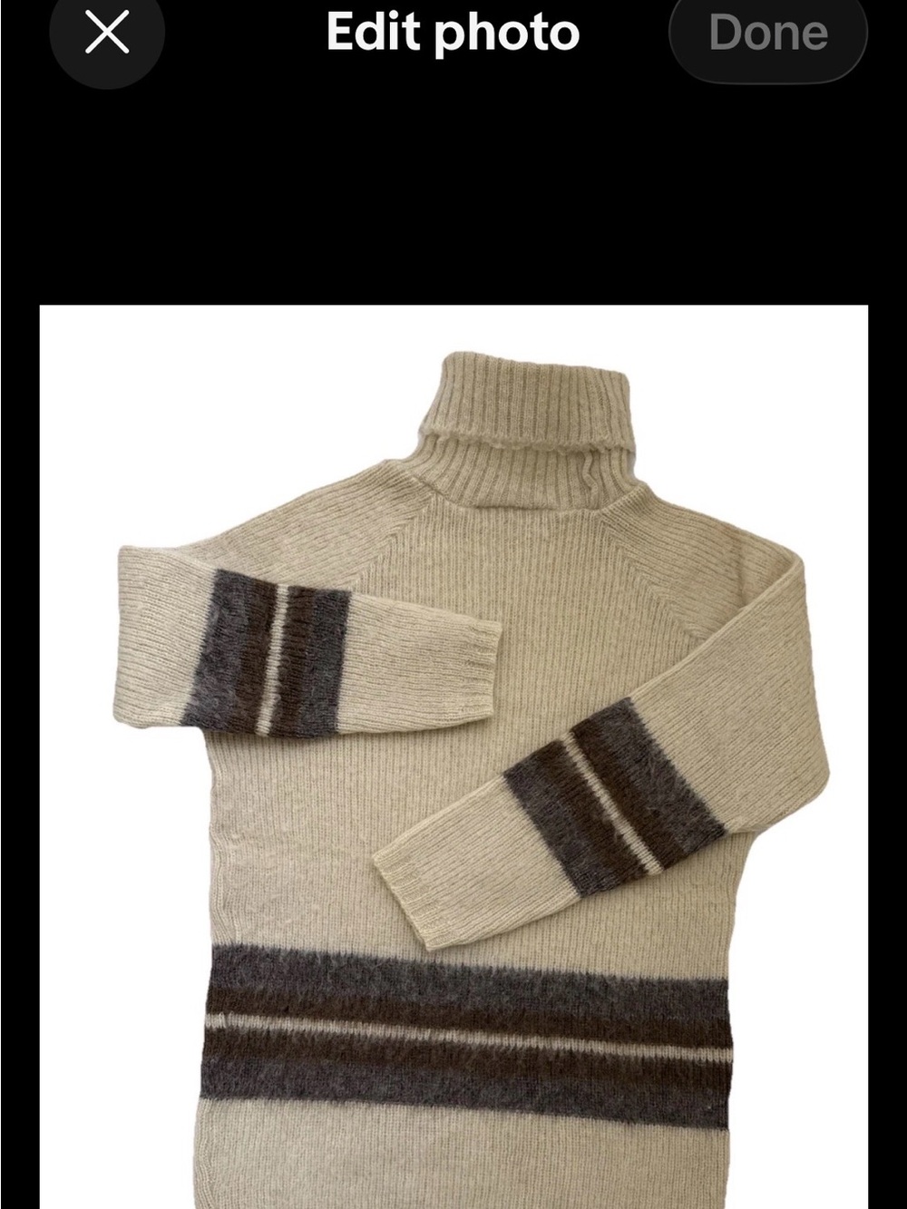 Eider Knit Icelandic Sweater Womens L 36 Nordic 100% Pure Wool Turtleneck Vtg